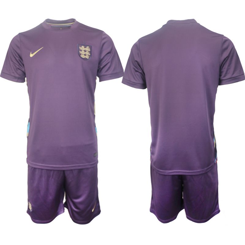Men 2024-2025 Season England away purple Blank Soccer Jersey
